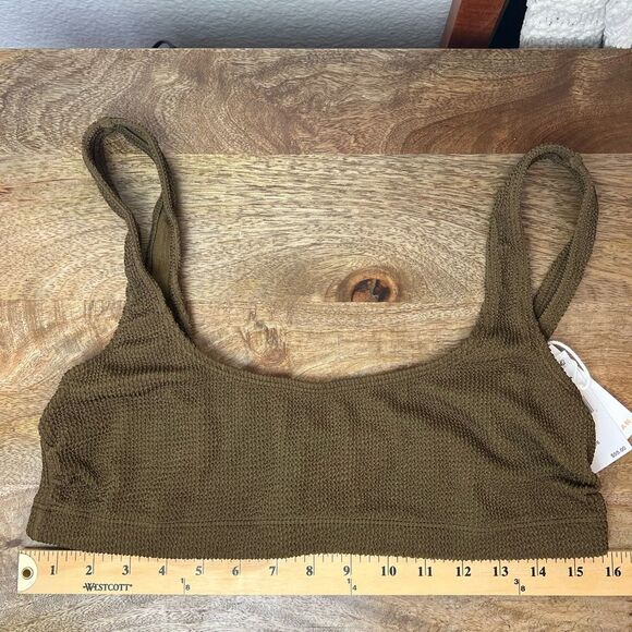 Good American ribbed mocha bikini top size 5/6 (xl-2x) - Picture 2 of 4